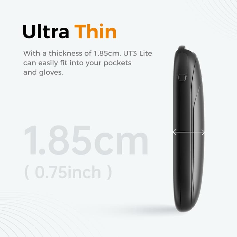 OCOOPA Magnetic Hand Warmers Rechargeable 2 Pack, Electric Handwarmers, Smart Heating UL Certified, 3-Settings,Portable Heater, Ultra Slim Pocket, Hunting Essentials, Gifts for Christmas Men, UT3 Lite