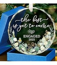 HEXMOZ Retirement Gifts - Retirement Gifts for Women, Men 2025 - Retired Ornament 2025 - Retired Gift for Coworker, Boss, Employee, Teacher, Nurse, Woman, Man - Glass Christmas Ornament Keepsake