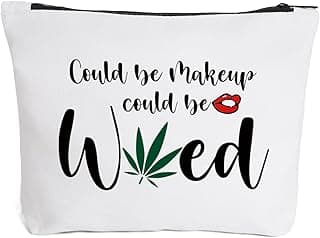 Fokongna Funny Makeup Bag Gifts For Best Friend Woman Gag Gifts for women Funny gifts Weed Small Cosmetic Bag Sister Travel Accessories Organizer Bag Toiletry Case for Birthday Christmas Gifts