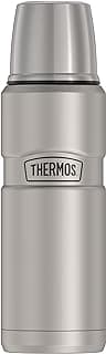 THERMOS Stainless King Vacuum-Insulated Compact Bottle, 16 Ounce, Matte Steel