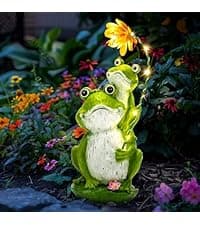 GIGALUMI Solar Garden Decor Watering Elephant Statues Outdoor, Birthday Gifts for Women Mom Grandma Senior Elder, Elephant Ornament for Balcony, Garden, Patio, Yard, Lawn (Constant Lights Only)