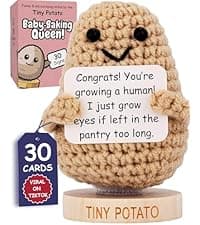 Dog Mom Gifts for Women - Positive Crochet Animal with 30 Cute Signs for Dog Moms, Unique Birthday Gift for Pet Lovers, Funny Present for Birthday, Christmas, Mothers Day - Funny Furr Mama Gifts
