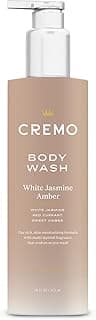 Cremo White Jasmine Amber Skin Moisturizing Body Wash for Women, Notes of White Jasmine, Red Currant, and Sweet Amber, 16 Fl Oz