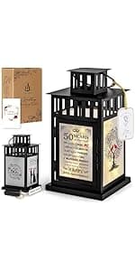 50th Wedding Anniversary Lantern 50th Anniversary Wedding Gifts for Couple Parents Grandparents Husband Wife