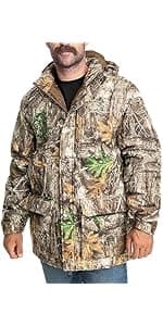 Realtree Men's Camo Hunting Insulated Water Resistant Breathable Midweight Super Warm Bibs Coveralls