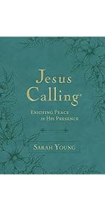 Jesus Calling, Large Text Brown Leathersoft, with full Scriptures: Enjoying Peace in His Presence (a 365-day Devotional)