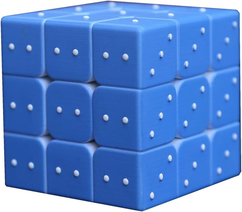 Speed Cube 3x3x3 3D Relief Effect Braille Magic Cube Puzzle,IQ Games Puzzles Special for Blind, 5.6cm