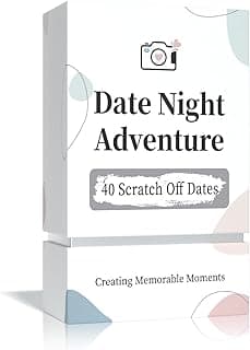 40 Date Ideas Card Games for Couples Date Night - Unique Date Deck Scratch Off Cards, Couples Gifts for Boyfriend Girlfriend, Romantic Wedding Anniversaries Newlywed Gifts for Him Husband Wife Bride