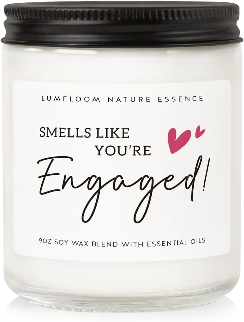 Engagement Gifts for Couples, Women, Her, 9oz Lavender Scented Soy Wax Candle, Bride Gifts for Women, Newly Engaged Couples, Fiance, Engagement, Engaged, Bride Candle