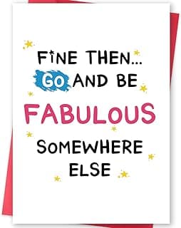 Funny Leaving Card for Coworker, Retirement Going Away Card for Coworker, Farewell Cards for Friend, Gift for Colleague Leaving, Be Fabulous Somewhere Else