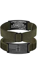 To My Dad/New Dad/Stepdad/Father-in-Law Bracelet, Adjustable Stainless Steel American Flag Bracelet Jewelry, Birthday Valentine Father’s Day Gifts