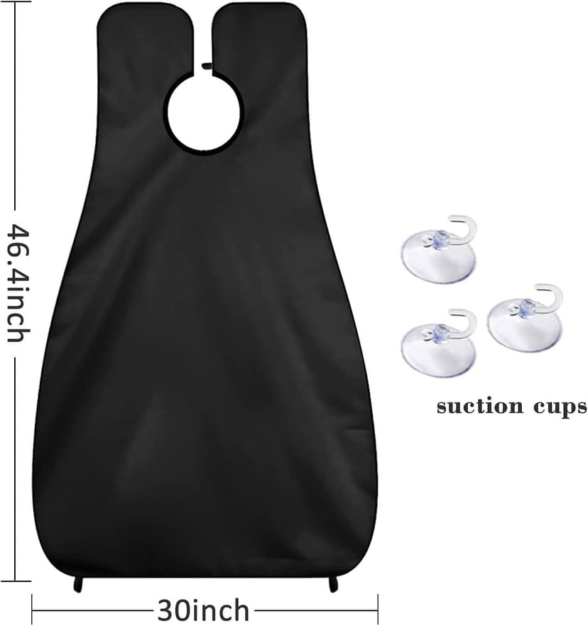 Beard Bib Beard Apron Gifts for Men Dad Fathers Day Anniversary Valentines Day Stocking Stuffers Christmas Gifts for Him Boyfriend Husband From Daughter Son Beard Trimming Catcher Bib Black