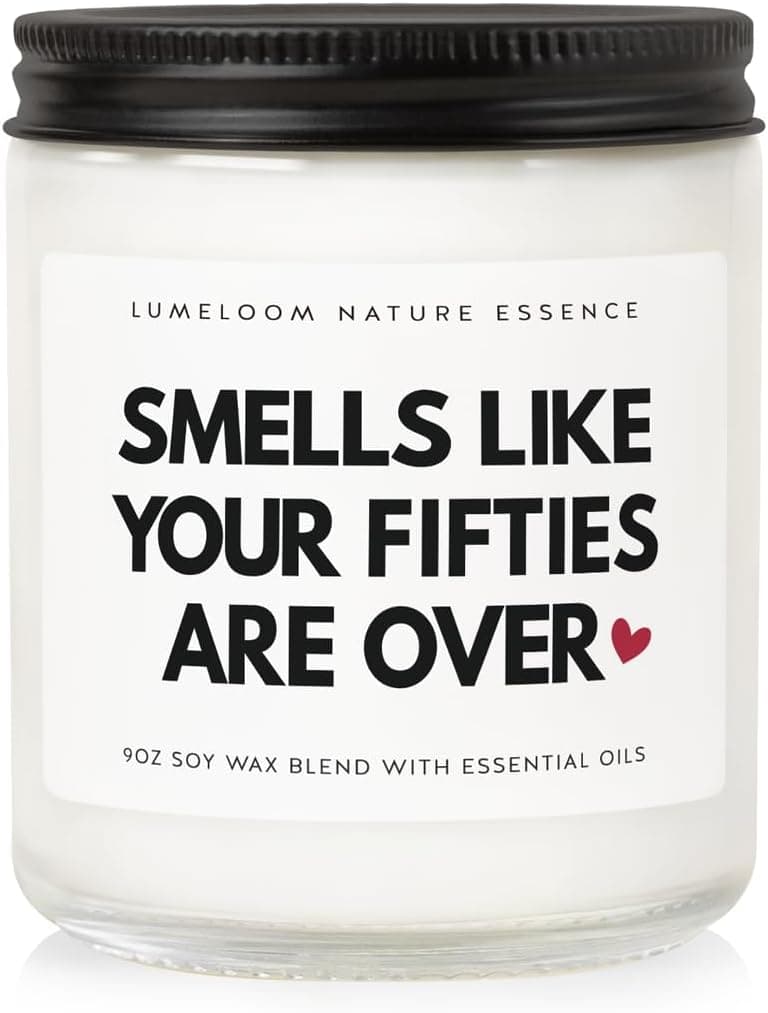 Funny 60th Birthday Gifts for Women Unique, 9oz Lavender Scented Soy Wax Candle, 1965, 60th Birthday Decorations for Woman, Men, Her, Him Wife, Sister, Friend, Cool Gifts