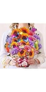 UPGRADED 3D Pop Up Firework Birthday Cards, Musical LED Lights Birthday Cards with Blowable Birthday Cake, Greeting Cards, Birthday Gifts for Mom Women Men Kids Child Dad Father Wife