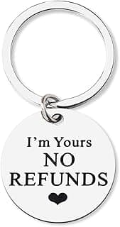 I'm Yours Keychain - Husband Birthday Gift from Wife, Wedding Anniversary, Engagement for Couples, Funny Boyfriend BF Gifts for Him from GF Girlfriend, Fiancee, Bride, Christmas for Her Women