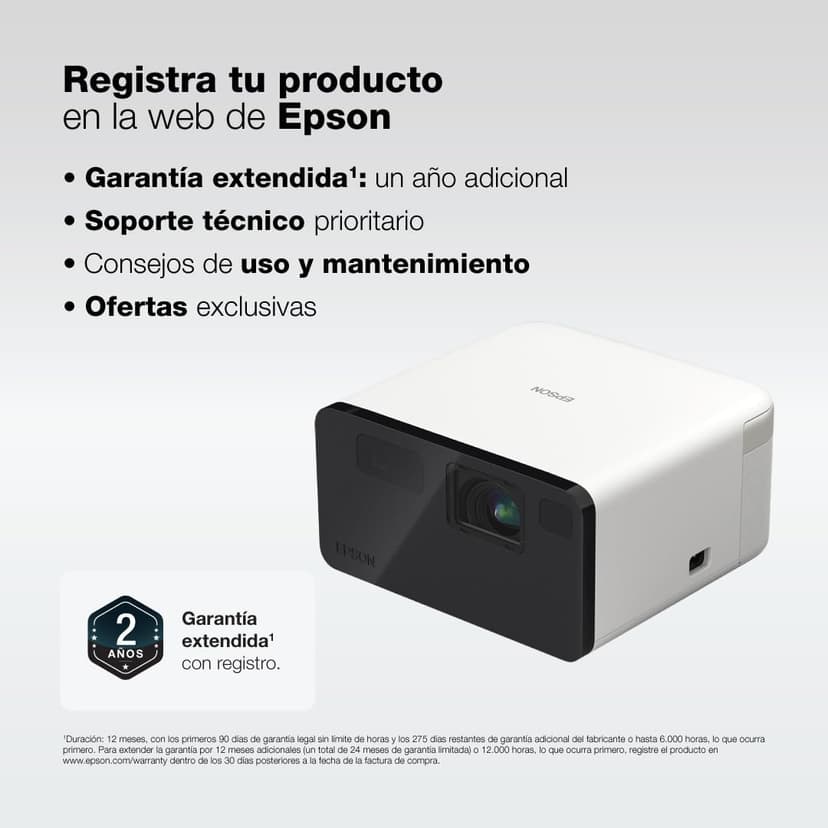 Epson EpiqVision Mini EF21 Portable Smart Laser Projector, Bright 1,000 Lumens, FHD 1080p HDR, 3-Chip 3LCD, Google TV, Netflix, Stereo Speakers, Family Party/Outdoor Backyard/Home Theater - White