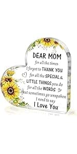 50th Anniversary Wedding Gifts for Couple Parents, Acrylic Heart Cake Topper Decorations, 50 Year Anniversary Presents Gifts Idea for Her Him