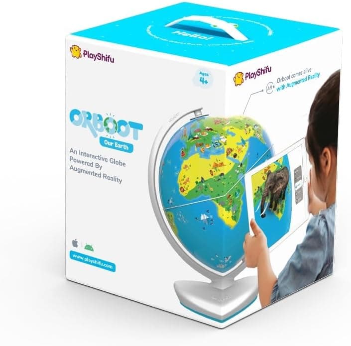 PlayShifu Globe for Children – Orboot Earth: Interactive Kids Globe with 1000+ Facts on Animals, Places & Monuments | Tech-Powered Learning Toy & STEM Gift for Kids Ages 4–10
