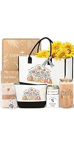 Thank You Gifts for Women, Employee Appreciation Gifts for Coworkers Teacher Nurse Boss Mom Farewell Retirement Thank You Gift Box, Canvas Tote Bag Tumbler Gratitude Gift Baskets