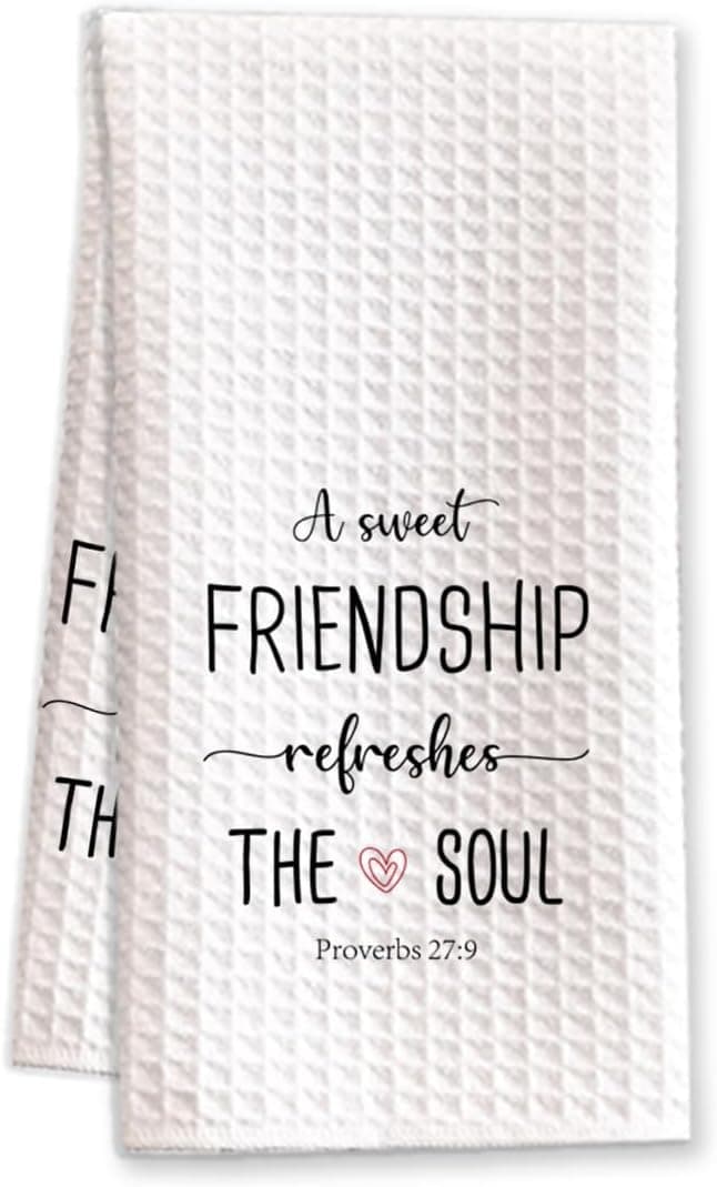 A Sweet Friendship Refreshes The Soul, Christian Gifts for Women Friends, Friendship Gifts for Christian Kitchen Towel Hand Towels, Hostess Gifts