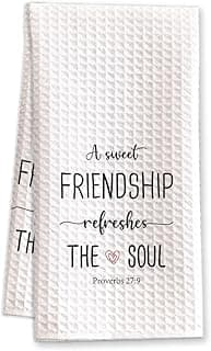 A Sweet Friendship Refreshes The Soul, Christian Gifts for Women Friends, Friendship Gifts for Christian Kitchen Towel Hand Towels, Hostess Gifts