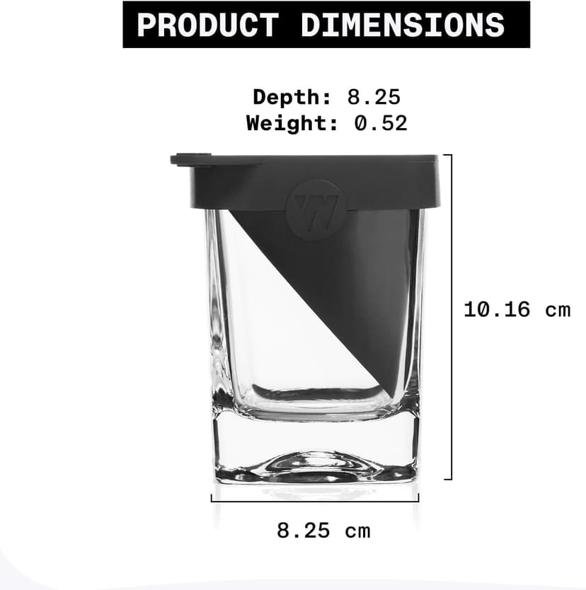 Corkcicle Whiskey Wedge - Premium Old Fashioned Glass with Silicone Ice Mold - For Bourbon, Scotch, & Spirits - Great Gift for Dad - Perfect for the Holidays - 9 oz