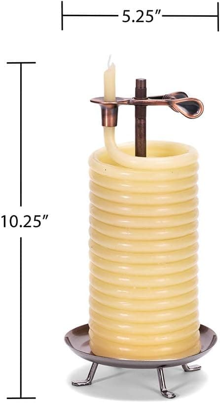 Candle by the Hour 80-Hour Vertical Candle, Eco-friendly Natural Beeswax with Cotton Wick