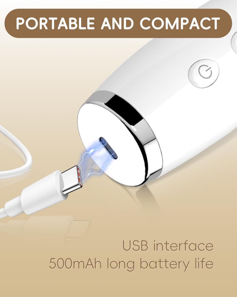 Blackhead Remover Pore Vacuum, Pore Cleaner for Face with 5 Attachments & 3 Suction Levels, USB Rechargeable Facial Blackhead Extractor Tool for Women & Men (Pearl White)