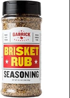 Brisket Rub Seasoning | Gabrick BBQ | Authentic Texas BBQ Rub | Best Beef Brisket Spice Blend | Texas BBQ Dry Rub for Smoking & Grilling | 10.3 oz Shaker