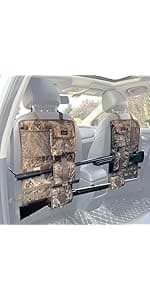 MYDAYS Seat Back Gun Rack, Gun Sling Bag, Camo Front Seat Gun Organizer Holder for Hunting Rifles/Shotguns