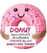 Bestie Gifts for Women Friend - Funny Cute Cool Handmade Knitted Donut for Female Woman Besties Best Friends BFF Soul Sister Coworker Friendship Birthday