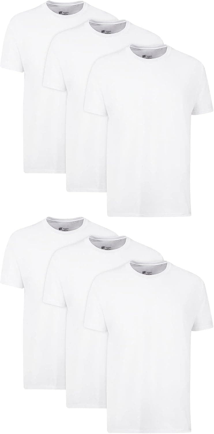 Hanes Packs, Stay-Tucked Soft Cotton, Best Undershirts for Men, White/Black/Asstd Multipacks