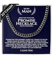 To My Man Steel Cuban Necklace - Meaningful & Romantic Gift