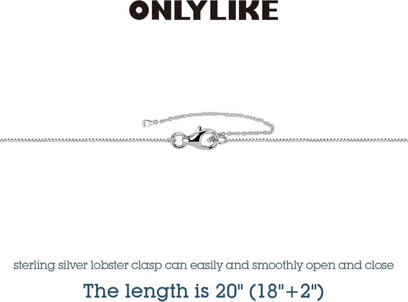 ONLYLIKE Heart Pendant Necklace Gifts for Wife, Engraved 'I LOVE YOU' Gift for Wife, 1-3 Carat Moissanite Necklace, Anniversary Eternity Jewelry Present for Wife, Birthday Gifts for Women