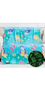 Dinosaur Gifts Toys for Boys Girls - Glow in The Dark Dino Blanket Best Christmas Birthday Valentines Easter Presents for Kids Age 1 2 3 4 5 6 7 8 9 10 Year Old Child Teen Toddler Soft Throw 50"x60"