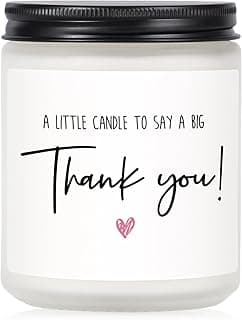 Thank You Gifts for Women, Men, Hostess Gift, Lavender Scented Soy Wax Candle, Appreciation Gifts for Teacher Coworker Employee Boss Nurse, a Little Candle to Say A Big Thank You, Handmade