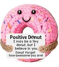 Bestie Gifts for Women Friend - Funny Cute Cool Handmade Knitted Donut for Female Woman Besties Best Friends BFF Soul Sister Coworker Friendship Birthday