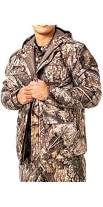 Realtree Men's Camo Hunting Insulated Water Resistant Breathable Midweight Super Warm Bibs Coveralls
