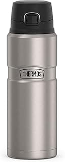 THERMOS Stainless King Vacuum-Insulated Drink Bottle, 24 Ounce, Matte Steel