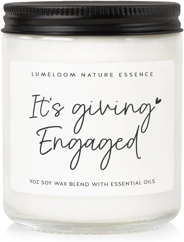 Engagement Gifts for Couples, Engagement Candle - 9oz Lavender Scented Soy Wax Candle, Engaged Gifts for Women, Bride to be, Fiance