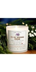 Thank You for Being My Unpaid Therapist - Friendship Gifts for Women Scented Candles Birthday Gifts for Friends Work Besties Mom Female Roommate Ideas Gifts
