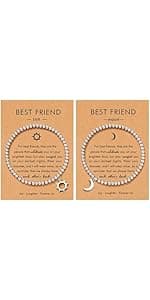 Best Friend Birthday Gifts for Women Funny Cute Ghost Keychain Bestie Gifts Long Distance Stuff for 2 with Card