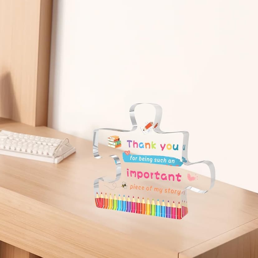 Gifts for Teachers - Teacher Christmas Gift,Teachers Appreciation Gifts for Women,End of Year Thank You Teacher Acrylic Decor Valentines Day Retirement Graduation Birthday Gift