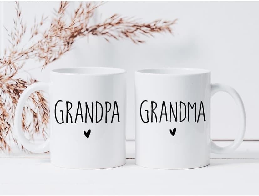 Promoted to Grandpa Grandma Mugs Set Gift for New Grandparents 2026, Baby Reveal Pregnancy Announcement Gifts for Grandparents, 2026 First Time Grandparents Gift for Couples, Grandparents to Be