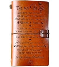 PRSTENLY Gifts for Husband Leather Journal, To My Husband Gifts 140 Page Refillable Notebooks, Fathers Day Anniversary Birthday Wedding Christmas Valentines Day Gifts for Him Men Husband from Wife