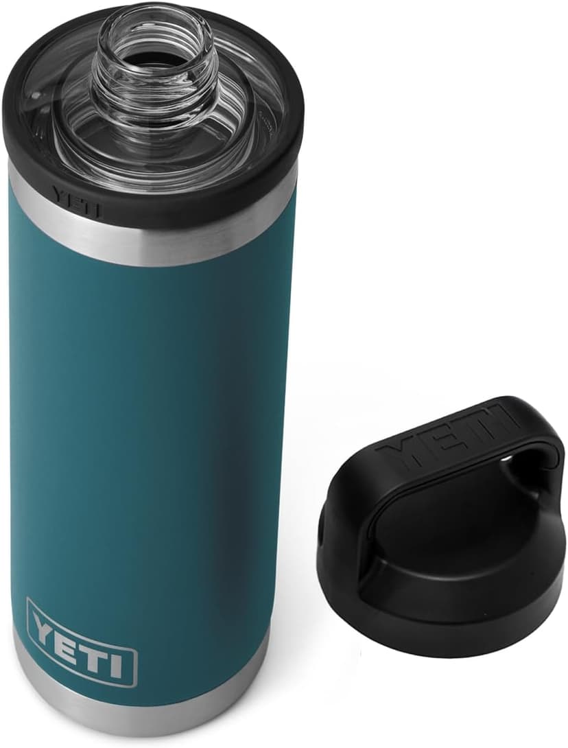 YETI Rambler 18 oz Bottle, Leakproof, Vacuum Insulated, Stainless Steel with Chug Cap, Cape Taupe