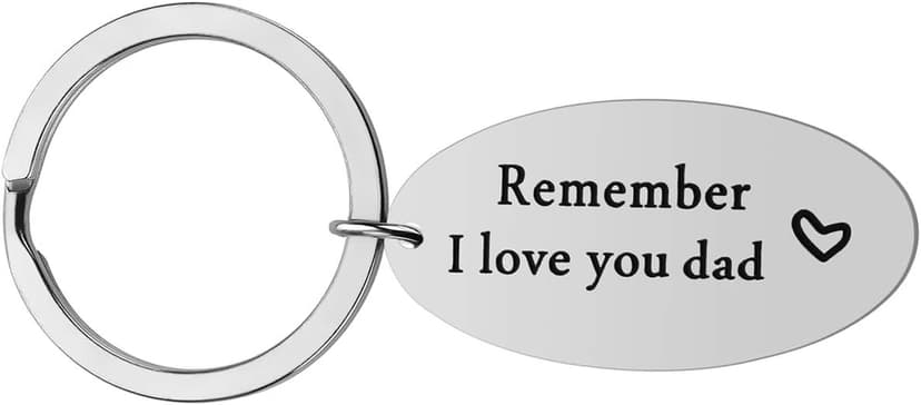 iWenSheng Parent Gifts from Daughter - Christmas Gifts for Parent, 2PCS Remember I Love You Mom Dad Keychain Set