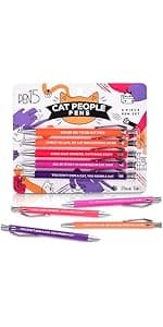 Funny Dog People Pens - Black Ballpoint Gag Gift Set for Dog Parents, Vet Techs, Pet Owners, and Coworkers