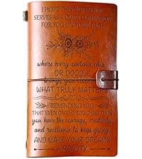 PRSTENLY Sisters Gifts from Sister Leather Journal, To My Sister Gifts 140 Page Refillable Notebooks, Graduation Mothers Day Valentines Day Christmas Gifts for Sister from Sister Brother