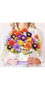 UPGRADED 3D Pop Up Firework Birthday Cards, Musical LED Lights Birthday Cards with Blowable Birthday Cake, Greeting Cards, Birthday Gifts for Mom Women Men Kids Child Dad Father Wife